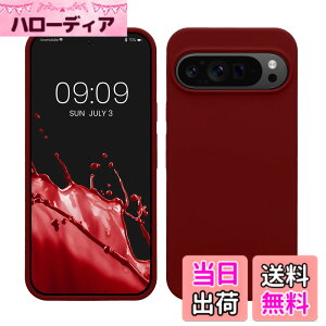 �y���������zkwmobile �X�}�z�P�[�X Google Pixel 9 Pro XL�Ή� �P�[�X - TPU ���L�b�h �V���R�� �J�o�[ - �ϏՌ� ���h�~ �T���T�� Case �F�F���o�[�u���b�h�A�T�C�Y�FPixel 9 Pro XL