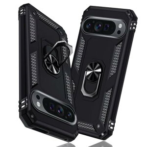 �y���������zTMUJWS Google Pixel 9 Pro XL �p�P�[�X �����O �ϏՌ� �Ռ��z�� ���h�~ �S�ʕی� �J�����ی� �X�^���h�t�� TPU+PC�o���p�[ �w��h�~�΍� ��d�\�� 360�x��] �h�o �O�[�O�� �s�N�Z�� 9 pro xl