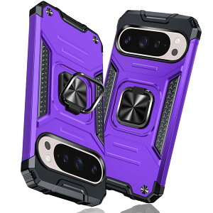 �y���������zGoogle Pixel 9 Pro �p�P�[�X/Google Pixel 9 �p�P�[�X �����O �Ռ��z�� �ϏՌ� TPU+PC�o���p�[ ��d�\�� �ČRMIL�K�i �S�ʕی�J�o�[ ����h�~ �ԍڃz���_�[�Ή� �C�菝�h�~ ����~�� �y�� 