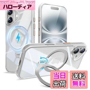 �y���������zMagSafe�Ή� �P�[�X�y ���C�����X�[�d�A�c�����Ή��A�B�����[���X�^���h�A�}�O�l�b�g���ځA�ϏՌ��A�S�ʕی�z �F�F�z���C�g�A�T�C�Y�FiPhone 16Plus �p