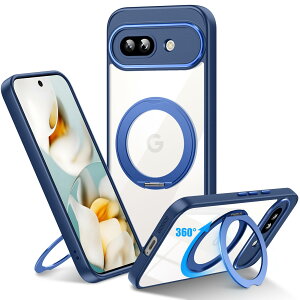 �y���������zGoogle Pixel 9A �p �P�[�X Magnetic�Ή� �N���A �����O �ϏՌ� ���� �Ռ��z�� TPU+PC�o���p�[ ��d�\�� 360°��]�X�^���h �X�g���b�v�z�[���t�� �ϋv �y�� 6.3�C���` �l�C �g�уJ�o�[ MZ92-P