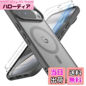 �y���������zGreerass Phone �P�[�X MagSafe �Ή� �F�F�u���b�N�A�T�C�Y�FGoogle Pixel 10/10 Pro �Ή� �ی�P�[�X