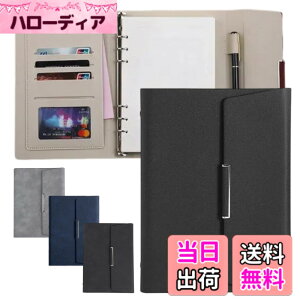 �y���������zKALOLINNA �V�X�e���蒠 A5�T�C�Y �~�j6���蒠 PU���U�[ �v �f�� �O�܂� ���^ �����O �m�[�g �y���z���_�[ �t �r�W�l�X�m�[�g �F�F�u���b�N