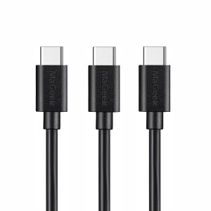 �y���������zMaGeek USB Type-C �P�[�u�� USB-A & USB-C 2.0 ���������Ə[�d Xperia XZ/Samsung Galaxy S10 S9 S8/Note 8/Huawei P10/ChromeBook Pixel/Nokia N1 Tablet/Nintendo Switch �Ή� �F�F3�{�Z�b�g_1.0m_���A�T�C�Y�F1.0m