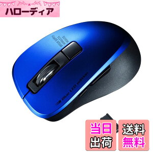 �y���������z�T�����T�v���C �L���}�E�X USB A�ڑ� �É� �u���[LED 5�{�^�� 3200dpi(4�i�K�ؑ�) ���^ �u���b�N MA-BL156BK �F�F�u���[
