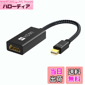 �y���������ziVANKY Mini DisplayPort to HDMI �ϊ��A�_�v�^�[ �F�F�u���b�N�A�T�C�Y�F4K60Hz