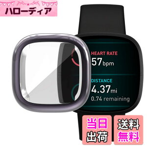 �y���������zFitbit Versa 3 �P�[�X Fitbit Sense �\�t�g�P�[�X�yELMK�z�S�ʕی� �ϏՌ� �_�炩�� ���b�L �E���ȒP TPU �E�I�b�` �ی�P�[�X �����^ �J�o�[ �F�F�O���C�A�T�C�Y�FFitbit Versa 3/Sense