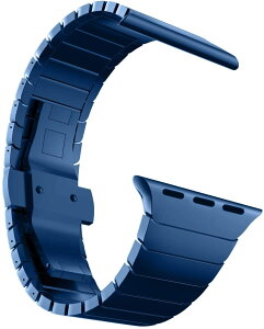 �y���������zMaKTech�X�e�����X�X�`�[�������̃����N�u���X���b�g�o���h�ɑΉ����܂��ƌ݊���������Apple Watch �V���[�Y 11/10/9/8/7,Ultra 3/2/1,SE 3/2/1 [2025] �F�F�u���[�A�T�C�Y�F42mm/41mm/40mm