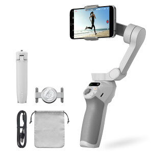 �y���������zDJI Osmo Mobile SE + DJI Mic(�g�����X�~�b�^�[x1 + ���V�[�o�[x1) Vlog �F�F�z���C�g�A�T�C�Y�FOsmo Mobile SE