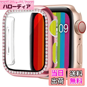 �y���������z�A�b�v���E�H�b�`�J�o�[ �P�[�X 38mm 40mm 41mm 42mm 44mm 45mm apple watch�p �K���X�t�B���� ��̌^, Series 9 8 7 SE 6 5 4 3 2 �S�V���[�Y�ɓK�p �S�ʕی� �_�C�������h�t���ƃ��b�L�S�[���h��