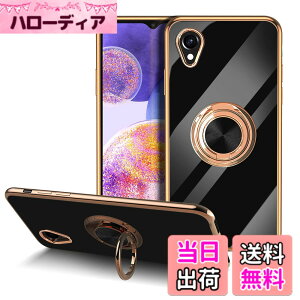 �y���������zLuFiYa �P�[�X �����O�t�� �J�o�[ TPU�f�� �X�^���h�@ �X�}�z�P�[�X �y�� �ϏՌ� ���� �C�菝�h�~ �����h�~ �ԍڃz���_�[ 360°��] �P�[�X �F�F�u���b�N�A�T�C�Y�FSamsung Galaxy A23 5G