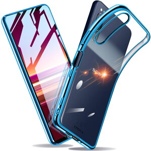 �y���������zXperia �P�[�X �N���A �Ռ��z�� ���^ TPU �y�� �Ռ��z�� �X�}�z�P�[�X �J�o�[ �X�g���b�v�z�[���t�� �S�ʂ̕ی� �F�F�u���[�A�T�C�Y�FXperia 5