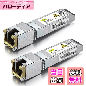 �y���������z10Gtek 10GBase-T SFP+���W���[��, 10G-T, 10G�J�b�p�[, RJ-45 SFP+ CAT.6a, �ő�30m, ���g�����V�[�o �F�Fx2�A�T�C�Y�F2����