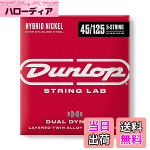 �y���������zJim Dunlop�i�W�� �_�����b�v�j�n�C�u���b�h �x�[�X�� Dual DynamicLayered Twin Alloy Hybrid Wound Nickel Bass Strings �F�FRed�A�T�C�Y�F45-125 GAUGE