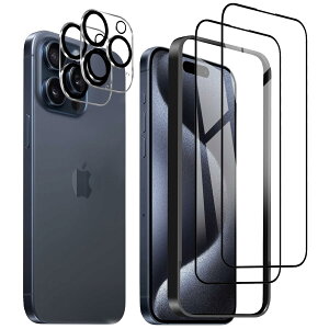 �y���������z�K���X�t�B���� iPhone 16 �p �����ߗ� 9H ��U�h�~ �C�A�h�~ �S�ʕی� 6.1�C���` �g�ѓd�b�p �t�B���� �K�C�h�g�t�� �F�FHD-�����ׁA�T�C�Y�FiPhone 15Pro max