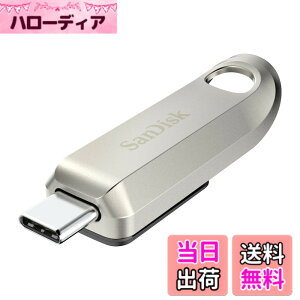 �y���������zSanDisk �E���g�����b�N�X USB Type-C�t���b�V���h���C�u�B �F�F�V���o�[�A�T�C�Y�F64GB