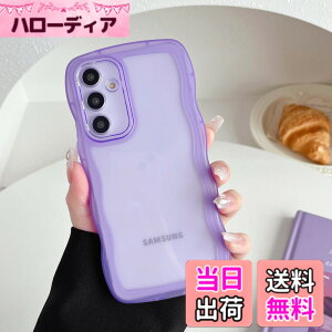 �y���������zZTOFERA Clear Wave Frame Case for Samsung �F�F���A�T�C�Y�FSamsung S23 FE�p