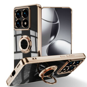 �y���������zLuFiYa �P�[�X �����O�t�� �J�o�[ TPU�f�� �X�^���h�@ �X�}�z�P�[�X �y�� �ϏՌ� ���� �C�菝�h�~ �����h�~ �ԍڃz���_�[ 360°��] �P�[�X �F�F�u���b�N�A�T�C�Y�FXiaomi 14T Pro