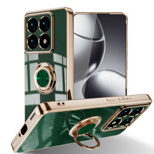 �y���������zLuFiYa �P�[�X �����O�t�� �J�o�[ TPU�f�� �X�^���h�@ �X�}�z�P�[�X �y�� �ϏՌ� ���� �C�菝�h�~ �����h�~ �ԍڃz���_�[ 360°��] �P�[�X �F�F�_�[�N�O���[���A�T�C�Y�FXiaomi 14T Pro