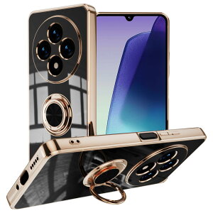 �y���������zLuFiYa �P�[�X �����O�t�� �J�o�[ TPU�f�� �X�^���h�@ �X�}�z�P�[�X �y�� �ϏՌ� ���� �C�菝�h�~ �����h�~ �ԍڃz���_�[ 360°��] �P�[�X �F�F�u���b�N�A�T�C�Y�FXiaomi Redmi 14C