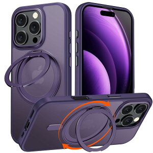 �y���������ziPhone 16 Pro �p �P�[�X Magsafe�Ή� �A�C�t�H��16�v�� �J�o�[ 360°��]�X�^���h Uovon �X�}�z�P�[�X �A�C�z�� 16pro �g�уP�[�X ���C�����X�[�d �ԍڃz���_�[ �Ή� �X�g���b�v���t�� ��