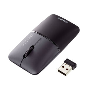 �y���������z�T�����T�v���C �É��u���[LED�}�E�X SLIMO�i�[�d���j �F�F�u���b�N