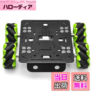 �y���������zOSOYOO ���J�i���z�C�[�� ���{�b�g�J�[ Arduino�K�p �X�}�[�g���{�b�g4WD 80mm�~�j�l�� ��ԃ��{�b�gSTEM�g�ݗ��Ă������� 360°�S�����ړ�Omni directional DIY �F�F�u���b�N