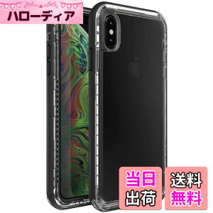 �y���������zLifeProof Next Series iPhone Xs MAX�p�P�[�X - �񏬔��p�b�P�[�W - �u���b�N�N���X�^�� �F�F�u���b�N