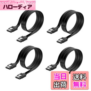 �y���������zSATA 3�P�[�u�� �V���A���P�[�u�� 4�{�Z�b�g (�X�g���[�g�^) �V���A��ATA3�P�[�u�� ���������h�~ �n�[�h�f�B�X�N/���w�h���C�u �œK ���b�`�t 50cm ���� 6Gbps�Ή� HDD SSD S-ATA III �f�[