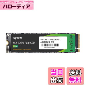 �y���������zApacer �A�y�C�T�[ M.2 SSD �F�F�u���b�N�A�T�C�Y�F2000GB(2TB)