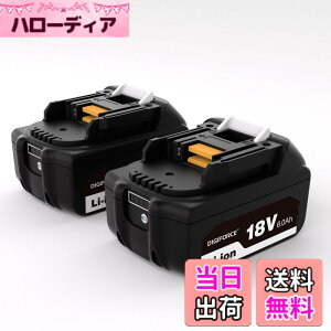 �y���������zDIGIFORCE �}�L�^ 18V/10.8V/14.4V/40V �o�b�e���[ �݊� BL1860B/BL1830B/BL1030B/BL1460B 6.0Ah/3.0Ah ���{���[�J�[ ��e�� �|���@ �d���H��p �F�F�u���b�N�A�T�C�Y�F�y2�Z�b�g�z