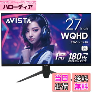 �y���������zAVISTA �Q�[�~���O�f�B�X�v���C Fast IPS 180Hz 1ms �u���b�N �h�E�V�V�� �F�F�u���b�N�A�T�C�Y�F27�C���` (QHD)