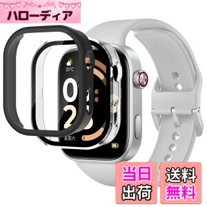 �y���������z�X�}�[�g�E�H�b�` �p �ی�P�[�X �F�F�u���b�N+�N���A�A�T�C�Y�FRedmi Watch 6 ��̌^�P�[�X