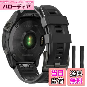 �y���������zAnkersaila 26mm �o���h Compatible with Garmin Fenix 7X, Fenix 5X/5X Plus, Fenix 6X/6X Pro, Fenix 3/3 HR,�\�t�g�V���R���o���h �N�C�b�N�����[�X�� ���� �x���h �F�F�u���b�N