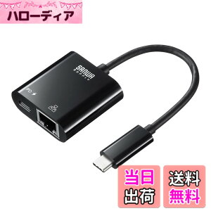 �y���������z�T�����T�v���C USB3.2 TypeC-LAN�ϊ��A�_�v�^(PD�Ή�) �F�F�u���b�N
