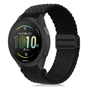 �y���������z[KeeFos] 20mm �o���h Garmin(�K�[�~��) Forerunner 570 42mm/165/245/645/Approach S50/S44/Vivoactive 6/Vivoactive 5/Venu Sq 2/Venu 2 Plus �Ή� �����o���h �i�C�����f�� ���C�o�b�N�� �}�O�l�b�g���o�b�N�� ��