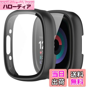 �y���������zBUITFOU For Fitbit Sense 2/Versa 4 �J�o�[ Fitbit Sense 2/Versa 4 �P�[�X �����^ PC+�K���X�f�� ��̌^ �t�@�[�E�F�C Fitbit Sense 2/Versa 4 �P�[�X�Ή� �S�ʕی� �����^ �����ȒP �ϏՌ� �����ߗ� �w