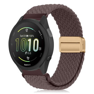 �y���������z[KeeFos] 20mm �o���h Garmin(�K�[�~��) Forerunner 570 42mm/165/245/645/Approach S50/S44/Vivoactive 6/Vivoactive 5/Venu Sq 2/Venu 2 Plus �Ή� �����o���h �i�C�����f�� ���C�o�b�N�� �}�O�l�b�g���o�b�N�� ��