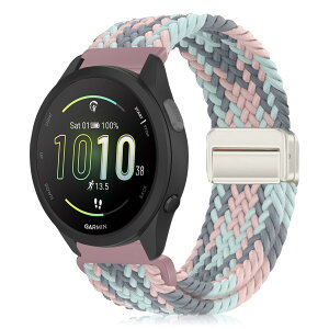 �y���������z[KeeFos] 20mm �o���h Garmin(�K�[�~��) Forerunner 570 42mm/165/245/645/Approach S50/S44/Vivoactive 6/Vivoactive 5/Venu Sq 2/Venu 2 Plus �Ή� �����o���h �i�C�����f�� ���C�o�b�N�� �}�O�l�b�g���o�b�N�� ��