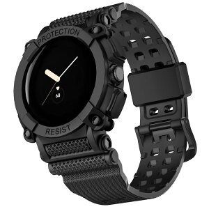 �y���������z[BUITFOU] �R���p�`�u�� Google Pixel Watch 3 �o���h 41mm(2024/2023/2022) Google Pixel Watch 3/2/1 �x���g �J�o�[ �u���J�j�J�����v�o���h �Y�f�@�ە\�� �ϏՌ� PC TPU ��d�\�� ���� �z�� �ϋv�� ��