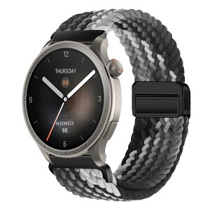 �y���������z[KeeFos] 22mm �o���h Amazfit(�A�}�Y�t�B�b�g) T-Rex 3 Pro 48mm/Balance 2/Balance/Bip 6/Bip 5/GTR 4/GTR 3 Pro/GTR 3/Cheetah Pro/Cheetah�Ή� �����o���h �i�C�����f�� ���C�o�b�N�� �}�O�l�b�g���o�b�N�� �F