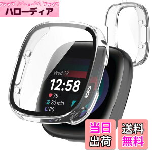�y���������zTOORQR For Fitbit Sense 2/Versa 4 �P�[�X Fitbit Sense 2/Versa 4 �J�o�[ PC�f�� �J�o�[ �K���X�t�B������̌^ �S�ʕی� �ϏՌ� �y�� �w��h�~ ���h�~ �L�Y�h�~ �h�o ���{���Ɏq�� �F�F�N���A