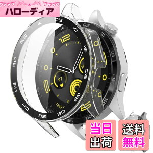 �y���������zINIAYOH For HUAWEI WATCH GT 4 46mm �J�o�[ �t�@�[�E�F WATCH GT 4 46mm �ی�P�[�X �����K���X�t�B����+���ϏՌ�PC�t���[�� ���˒ጸ �w��h�~ �y�ʃX�����݌v �F�F�N���A�A�T�C�Y�FGT 4 46mm