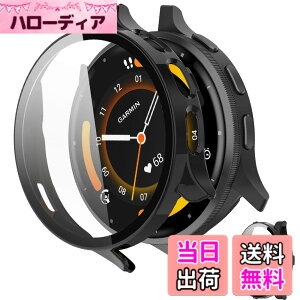 �y���������zINIAYOH For Garmin Venu 2 �J�o�[ �K�[�~�� Venu 2 �ی�P�[�X �����K���X�t�B����+���ϏՌ�PC�t���[�� ���˒ጸ �w��h�~ �y�ʃX�����݌v �F�F�u���b�N�A�T�C�Y�FVenu 3S