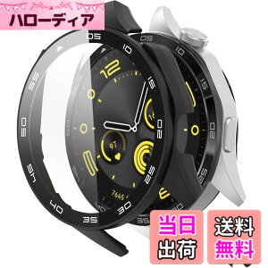 �y���������zINIAYOH For HUAWEI WATCH GT 4 46mm �J�o�[ �t�@�[�E�F WATCH GT 4 46mm �ی�P�[�X �����K���X�t�B����+���ϏՌ�PC�t���[�� ���˒ጸ �w��h�~ �y�ʃX�����݌v �F�F�u���b�N�A�T�C�Y�FGT 5 46mm