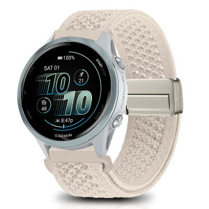 �y���������z[KeeFos] 20mm �o���h Garmin(�K�[�~��) Forerunner 570 42mm/165/245/645/Approach S50/S44/Vivoactive 6/Vivoactive 5/Venu Sq 2/Venu 2 Plus �Ή� �����o���h �i�C�����f�� ���C�o�b�N�� �}�O�l�b�g���o�b�N�� ��
