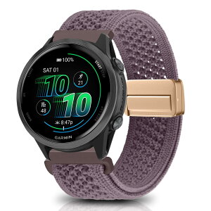 �y���������z[KeeFos] 20mm �o���h Garmin(�K�[�~��) Forerunner 570 42mm/165/245/645/Approach S50/S44/Vivoactive 6/Vivoactive 5/Venu Sq 2/Venu 2 Plus �Ή� �����o���h �i�C�����f�� ���C�o�b�N�� �}�O�l�b�g���o�b�N�� ��