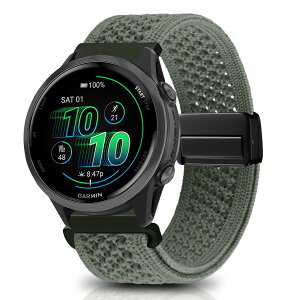 �y���������z[KeeFos] 20mm �o���h Garmin(�K�[�~��) Forerunner 570 42mm/165/245/645/Approach S50/S44/Vivoactive 6/Vivoactive 5/Venu Sq 2/Venu 2 Plus �Ή� �����o���h �i�C�����f�� ���C�o�b�N�� �}�O�l�b�g���o�b�N�� ��