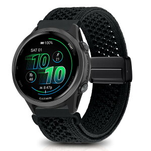 �y���������z[KeeFos] 20mm �o���h Garmin(�K�[�~��) Forerunner 570 42mm/165/245/645/Approach S50/S44/Vivoactive 6/Vivoactive 5/Venu Sq 2/Venu 2 Plus �Ή� �����o���h �i�C�����f�� ���C�o�b�N�� �}�O�l�b�g���o�b�N�� ��
