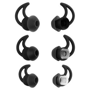 �y���������z�����p�C���[�`�b�v �V���R���C���[�o�b�h�`�b�v S/M/L 3�T�C�Y �C���z���`�b�v�Z�b�g Bose QC20 QC20i QC30 IE2 SoundSport IE3 SIE2i �C���z�� ���o�[�C���[�`�b�v (3�y�A�A�u���b�N) �F�F�u